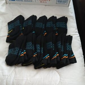 Black and Blue Patterned Socks